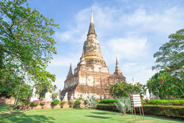 Fototapeta premium Old Temple, Temple of Ayuthaya Province Thailand
