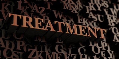 Treatment - Wooden 3D rendered letters/message.  Can be used for an online banner ad or a print postcard.