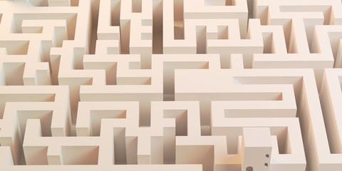 3d rendering labyrinth background illustration