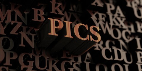 Pics - Wooden 3D rendered letters/message.  Can be used for an online banner ad or a print postcard.