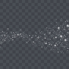 Fototapeta premium Vector white glitter particles background effect