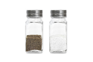 bottle with ground pepper and salt