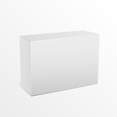 White Product Cardboard Package Box Mock Up Template  For Your D