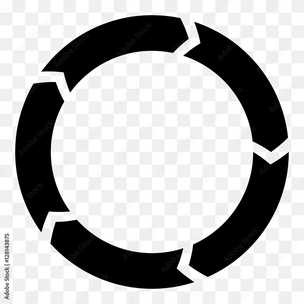 Poster Segmented circle arrow. Circular arrow icon. Process, progres, r