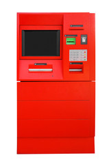 ATM Bank Cash Machine - red