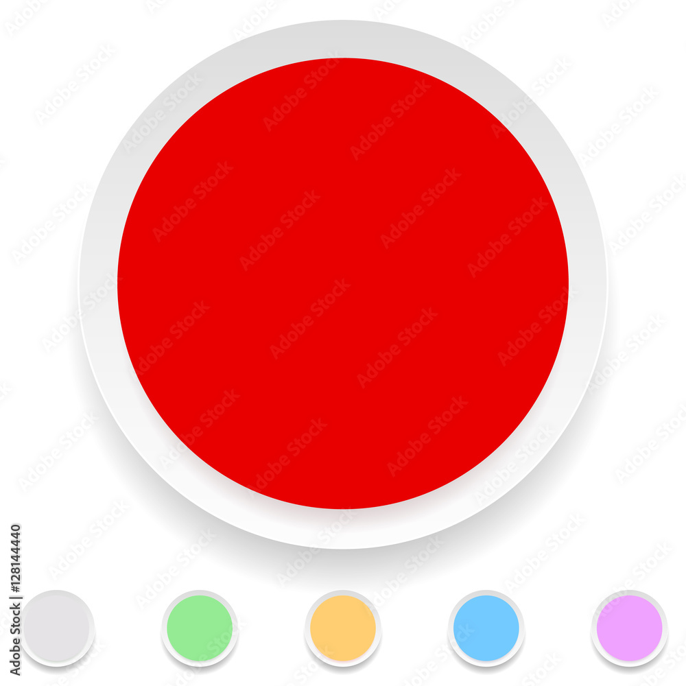Poster circle button, circle icon set with empty space