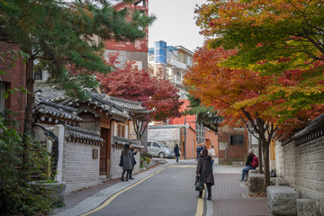 Nov 16,2016 Bukchon Hanok Village at Seoul, Korea