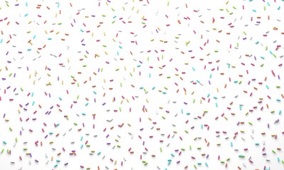 3d rendering sprinkles white background