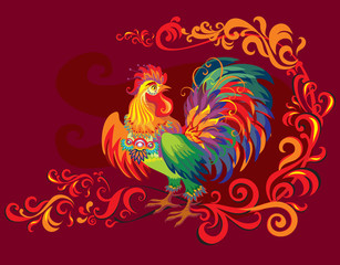 Vector image of rooster