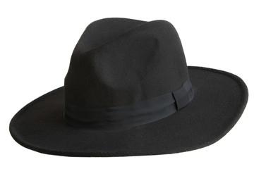 Black hat isolated on white background