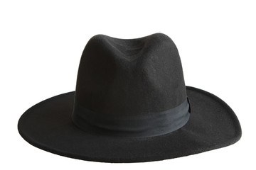 Black hat isolated on white background
