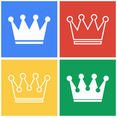 Crown icon set.