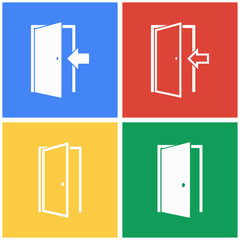 Door icon set.