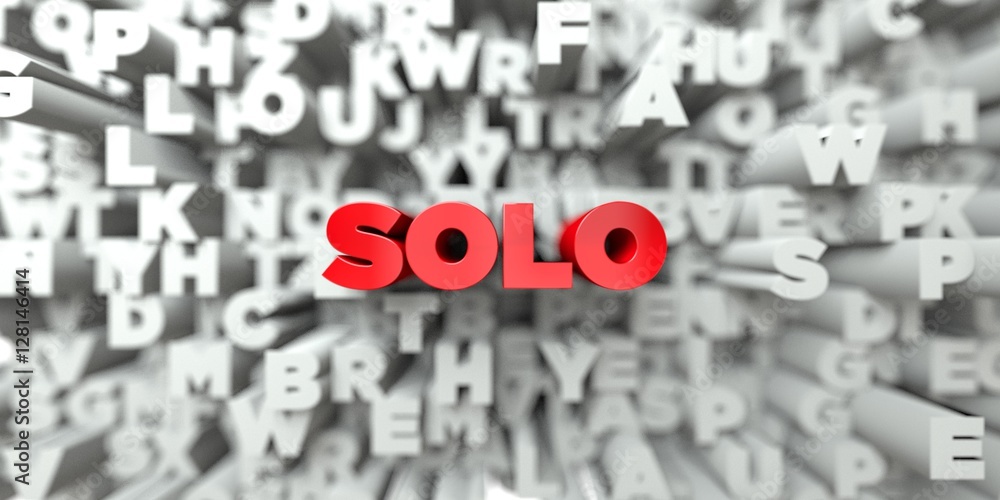 Fototapete solo - red text on typography background - 3d rendered royalty free stock image. this image can be u