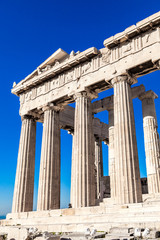 Naklejka premium Parthenon temple, Acropolis, Athens, Greece