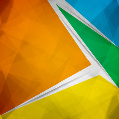 Lowpoly Trendy Background with Copyspace. Color Material design.