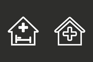 Hospital - vector icon.