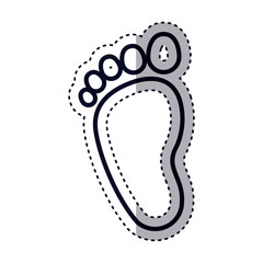 Foot print icon. Baby child childhood infant theme. Isolated design. Vector illustration