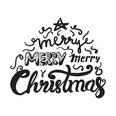 Fototapeta premium Merry Christmas and Happy New Year