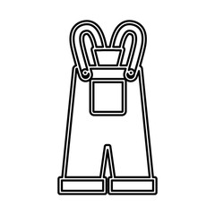 Overall icon. Baby object child childhood infant theme. Isolated design. Vector illustration