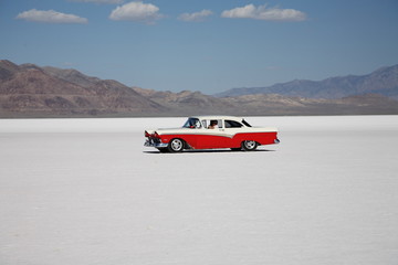 Bonneville Salt Flats Cruising Classic Car