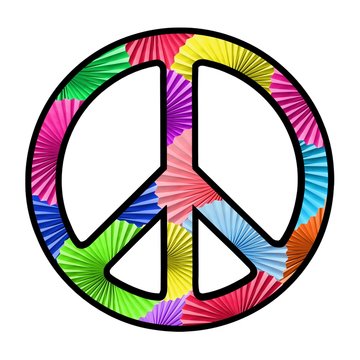 S&iacute;mbolo de la paz de colores