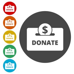 Money donation icon 