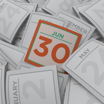 3d Rendering Random Calendar Pages June 30