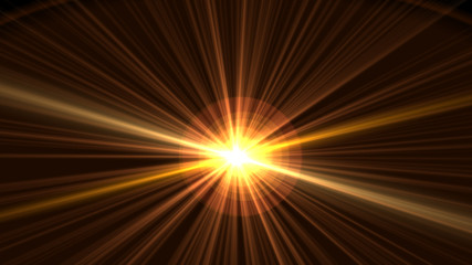 abstract lens flare yellow light over black background