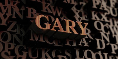 Gary - Wooden 3D rendered letters/message.  Can be used for an online banner ad or a print postcard.