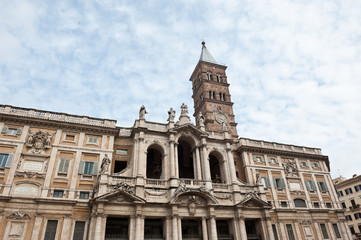 Fototapeta na wymiar The Basilica di Santa Maria Maggiore (Basilica of Saint Mary Major) in Rome, Italy