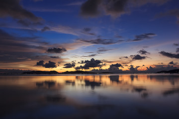 Twilight after sunset at Lake Songkhla