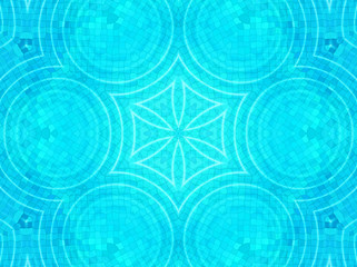 Blue tile background with concentric water ripples pattern