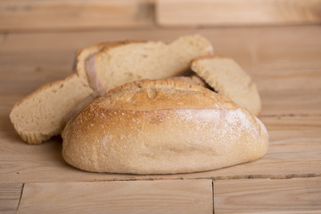 bread on wooden table