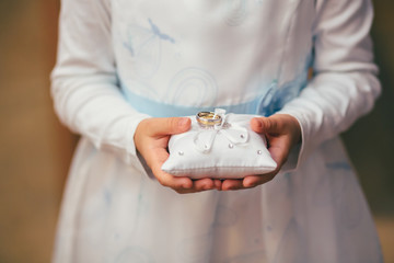 small girl and rings