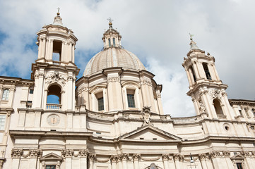 Fototapeta na wymiar Sant' Agnese in Agone, Piazza Navona, Rome, Italy