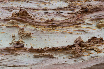 Fototapeta na wymiar Sandy-argillaceous sedimentary breed of the Devonian Period .