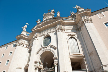 Obraz premium The Basilica of the Holy Cross in Jerusalem (Basilica di Santa Croce in Gerusalemme), Rome, Italy