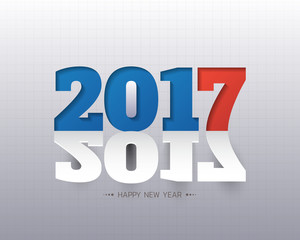 Happy new 2017 year. Greetings card. Colorful design. Vector ill