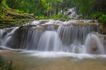 Pu Kang waterfall in the forest, Chiang Rai province, Thailand
