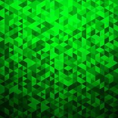 Fototapeta na wymiar abstract background out of triangles with shades of green