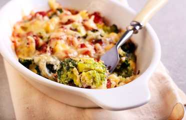 Broccoli and ham bake