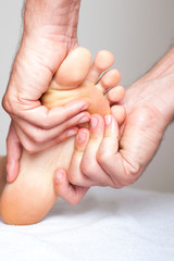 Foot massage as part of osteopathy
