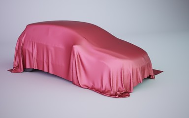 3D rendering covered car