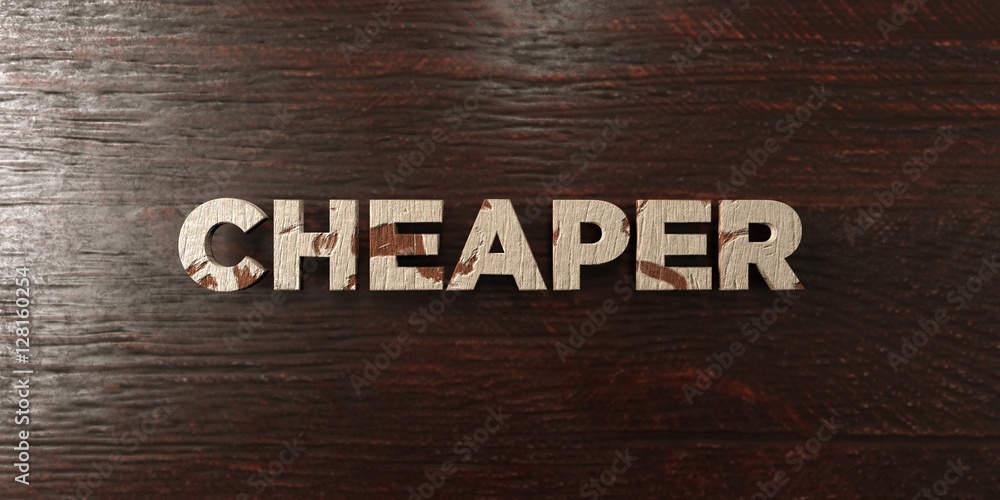 Fototapete cheaper - grungy wooden headline on maple - 3d rendered royalty free stock image. this image can be 