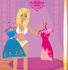 Fashion girl shopping