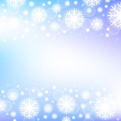 Fototapeta na wymiar Abstract Christmas background . Elegant winter background made of snowflakes . 