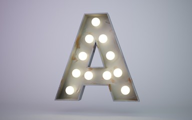 3d rendering illustration bulb type face