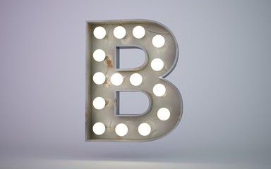 3d rendering illustration bulb type face