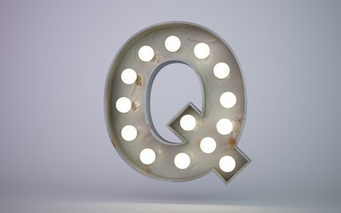 3d rendering illustration bulb type face